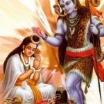 Parvathi worshipping Lord Shiva and Shivling